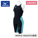 ★4/28〜5/6 ポイント5倍★ ミズノ MIZUNO レディース 競泳水着 GX・SONIC 6 CR ハーフスーツ ブラック×ターコイズ N2MGA702...