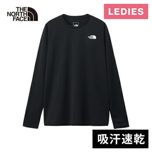 ザ・ノース・フェイス ノースフェイス レディース ランニングウェア シャツ ロングスリーブGTDメランジクルー L/S GTD Melange Crew ブラック NTW12597 K