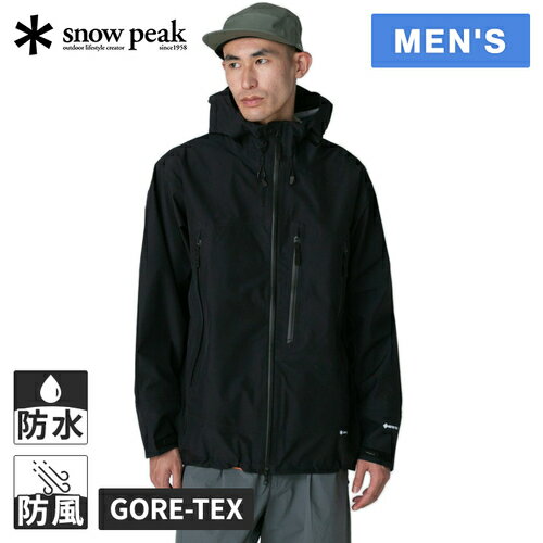 スノーピーク snowpeak メンズ レインウェア ゴアテックス レインジャケット GORE-TEX Rain Jacket ブラック JK-25SU001 BLACK スノーピーク snowpeak メンズ レインウェア ゴアテックス レインジャケット GORE-TEX Rain Jacket ブラック JK-25SU001 BLACK