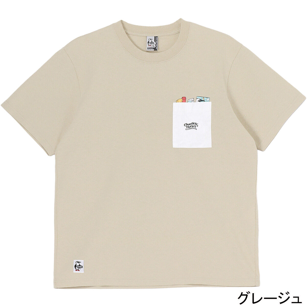 チャムス CHUMS レディース 半袖Tシャツ チャムリー マーケットポケット Tシャツ Chumley's Market Pocket T-Shirt CH11-2517