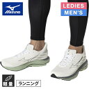ミズノ MIZUNO メンズ レディース ランニングシューズ ウエーブライダー28 WAVE RIDER 28 ホワイト×グリーン×ブラック J1GC2405 60
