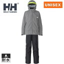 ヘリー・ハンセン HELLY HANSEN メンズ レディース レインウェア ヘリーレインスーツ Helly Rain Suit スカイグレー HH12510 ...