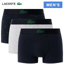 ラコステ LACOSTE メンズ インナーウェア 3パッククロコダイルプリントトランクショーツ ネイビー 5H5154-10 I90