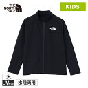 ★最大1,500円OFFクーポン 8/15~8/20★ ザ・ノース・フェイス ノースフェイス キッズ トドラーロングスリーブサンシェードフルジップジャケット T L/S Sunshade Full Zip Jacket ブラック NTT12564 K