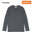 アイスブレーカー icebreaker メンズ レディース 長袖Tシャツ メリノ 150 ロングスリーブ ティー U 150 LS TEE オブシディアン IT...
