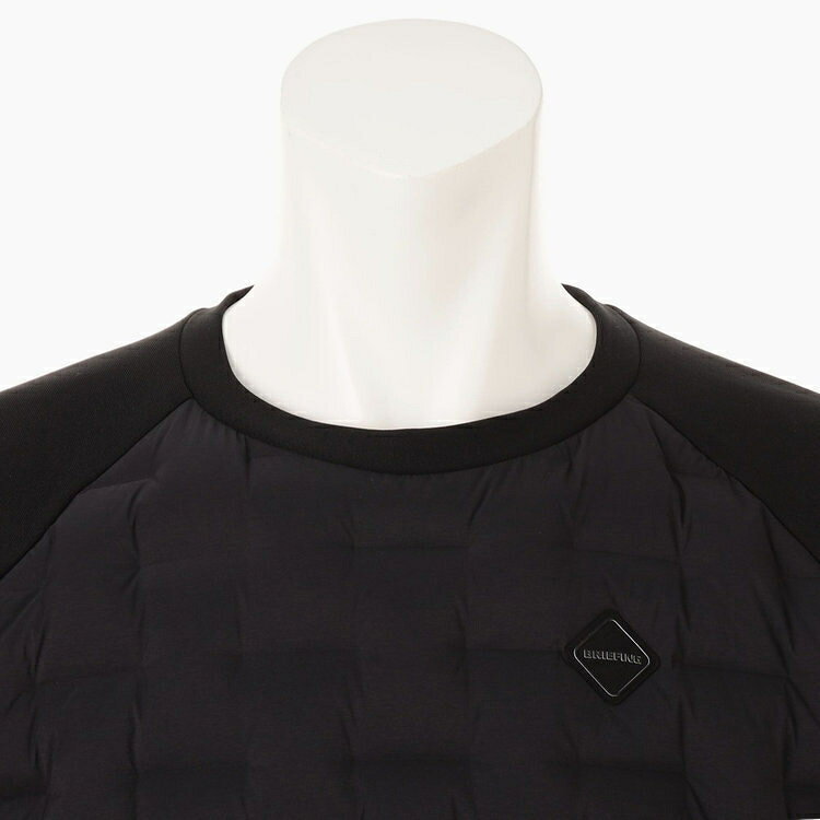 �֥꡼�ե��� BRIEFING ��� ����ե����� �ϥ��֥�åɥ����󥯥롼�ͥå� MEN��S HYBRID DOWN CREWNECK �֥�å� BRG253M55 BLACK
