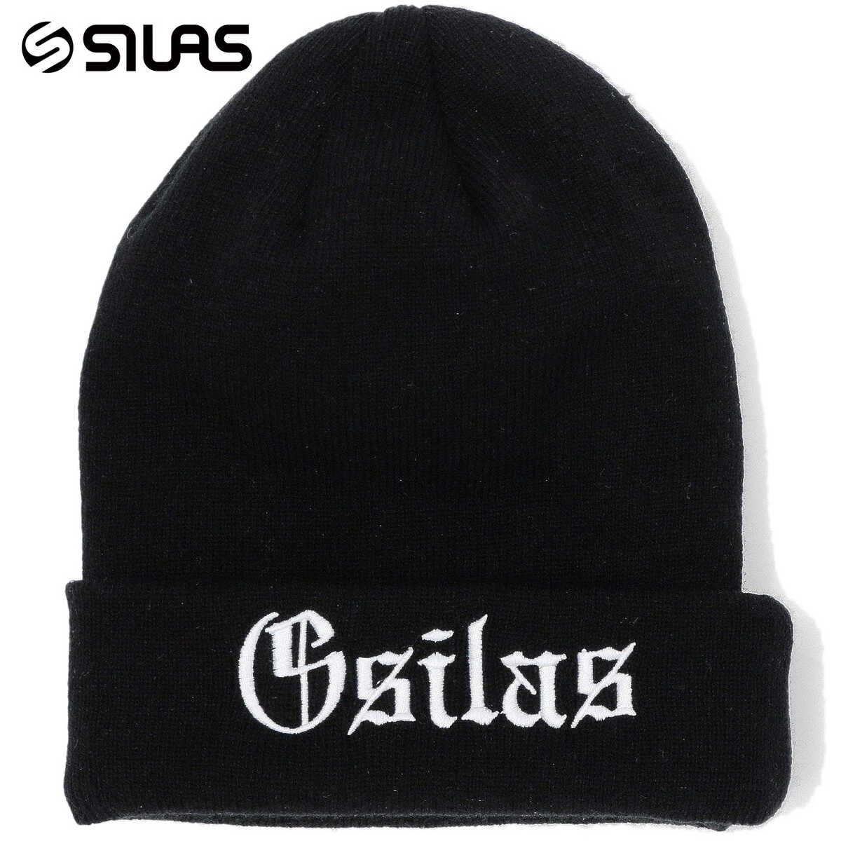 ��������sale 36��OFF�� �����饹 SILAS ��� �˥å�˹ �֥�å��쥿�� �ӡ��ˡ� BLACKLETTER BEANIE �֥�å� 110243...