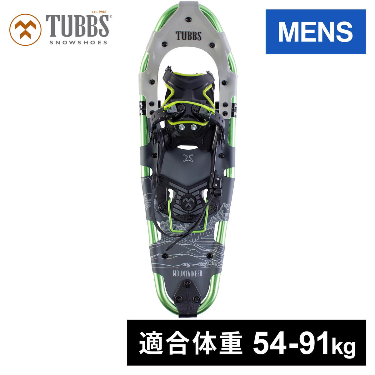 タブス TUBBS メンズ スノーシュー MOUNTAINEER　25 グリーン X190100101250 GREEN