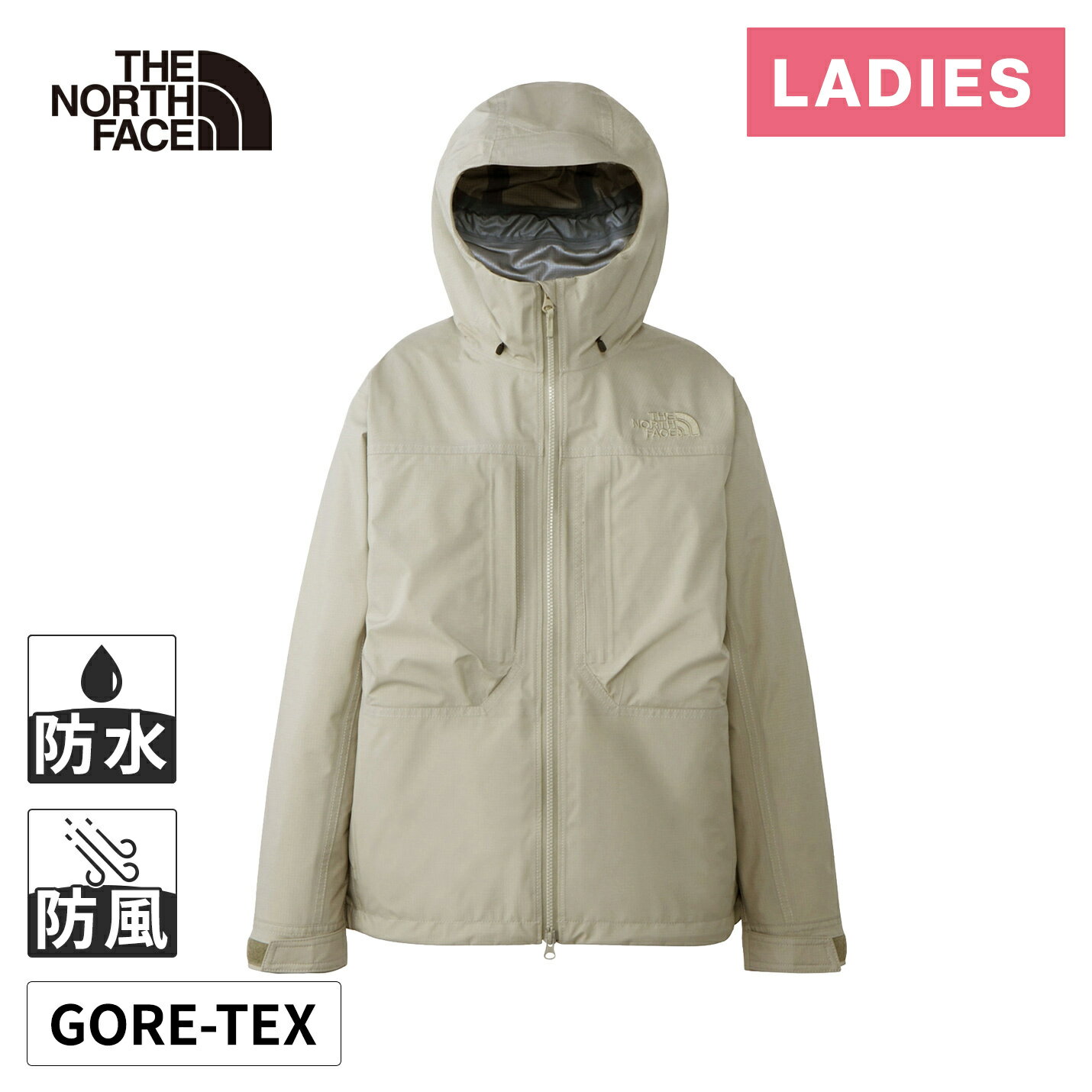 長期間行動をするロングトレイルでの使用を想定し、快適に着用し続けることができる防水シェルジャケット。生地は軽量で柔らかなePEメンブレンを採用したGORE-TEX PRODUCTS 3層構造。しなやかな風合いを持つ40デニールのリップストップ素材です。両胸と両サイドのファスナーポケットで収納力も確保。ジャケットの着脱なしでの操作性を考慮し、左胸ポケットの中にはインナーにアクセスできるファスナーを配置しています。フードは調節のしやすいワンハンドアジャスター対応。フロントは逆開ファスナー仕様です。コンパクトに収納でき、携行に便利なスタッフサック付き。ダブルステッチを採用したオーセンティックなデザイン。アウトドアで活用できる機能性を持ちつつ、街中での着用にもなじむ1着です。・しなやかな風合いのCニットバッカー。・ワンハンドアジャスター対応フーデット。・裾アジャスター仕様。・フラップ・ファスナー付き両胸・両脇ポケット。・左胸ポケット内アクセスファスナー仕様。※当店掲載のTHE NORTH FACEは、全て国内正規品です。　株式会社YOCABITOは、THE NORTH FACEの正規取扱店です。　ノースフェイス※画面上と実物では多少色具合が異なって見える場合もございます。ご了承ください。素材40D Ripstop Nylon GORE-TEX C-Knit Backer（3層）（表側：ナイロン100％、中間層：ePE、裏側：ナイロン100％）原産国ベトナム実寸サイズ（cm）S：着丈63、身幅53、肩幅41、袖丈58M：着丈65、身幅55、肩幅43、袖丈60L：着丈67、身幅57、肩幅45、袖丈63XL：着丈69、身幅59、肩幅46、袖丈65適合サイズ/TNF表示（cm）S：身長150-160、バスト76-84、ウエスト56-64、ヒップ82-90M：身長155-165、バスト80-88、ウエスト60-68、ヒップ86-94L：身長160-170、バスト84-92、ウエスト64-72、ヒップ90-98XL（LL）：身長165-175、バスト88-96、ウエスト68-76、ヒップ94-102管理code：79739881メーカー希望小売価格はメーカーカタログに基づいて掲載しています自社出荷