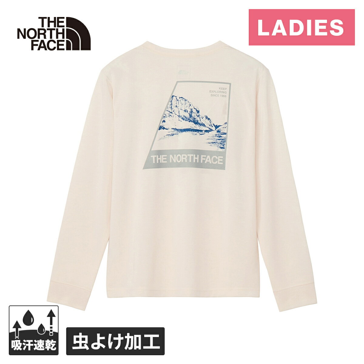 ★セールsale 26〜29％OFF★ ザ・ノース・フェイス ノースフェイス レディース シャツ ロングスリーブTNFバグフリーティー L/S TNF Bug Free Tee ホワイトデューン NTW12450 WD