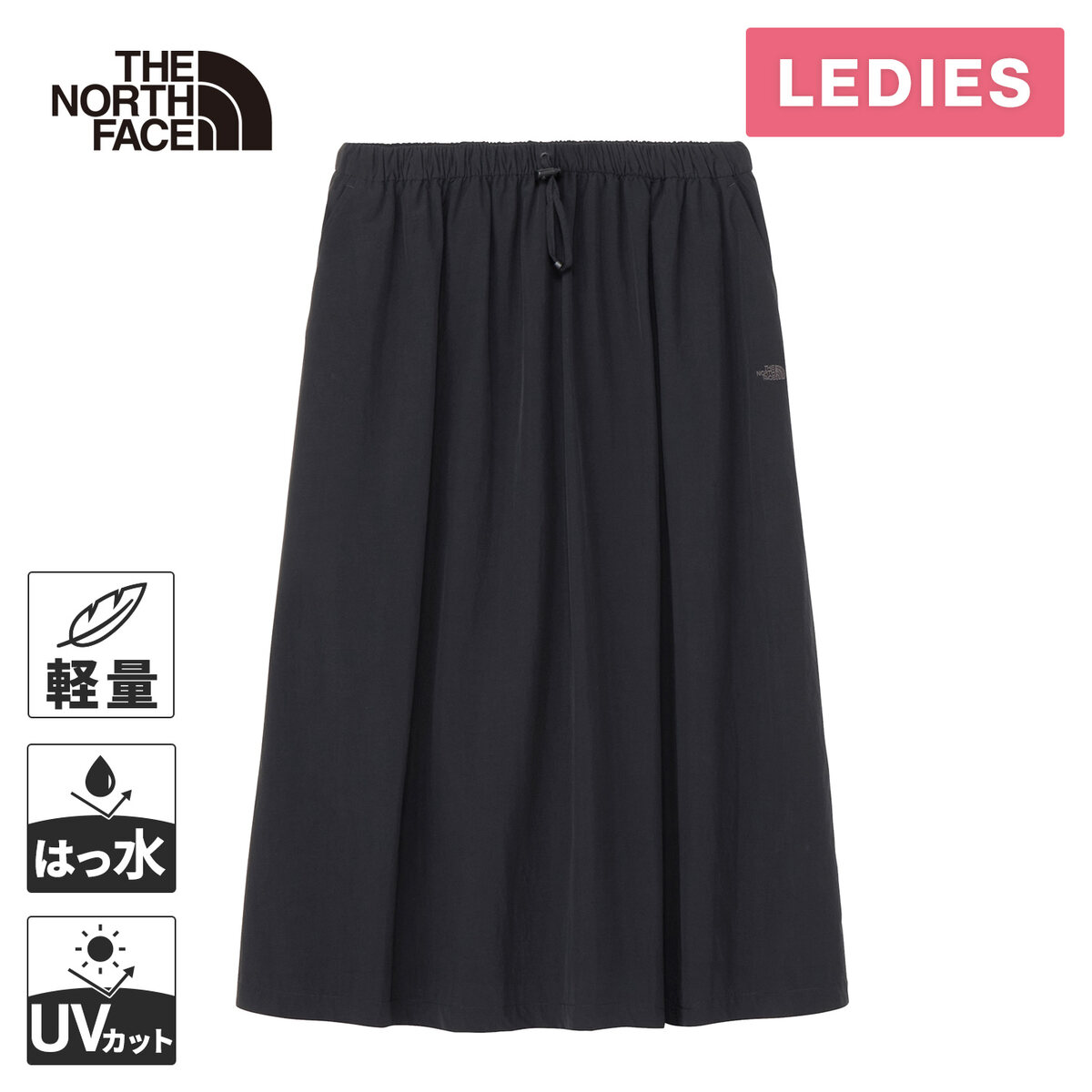 ★セールsale 29～32％OFF★ ザ・ノース・フェイス ノースフェイス レディース ジャーニーズギャザースカート Journeys Gather Skirt ブラック NBW32564 K