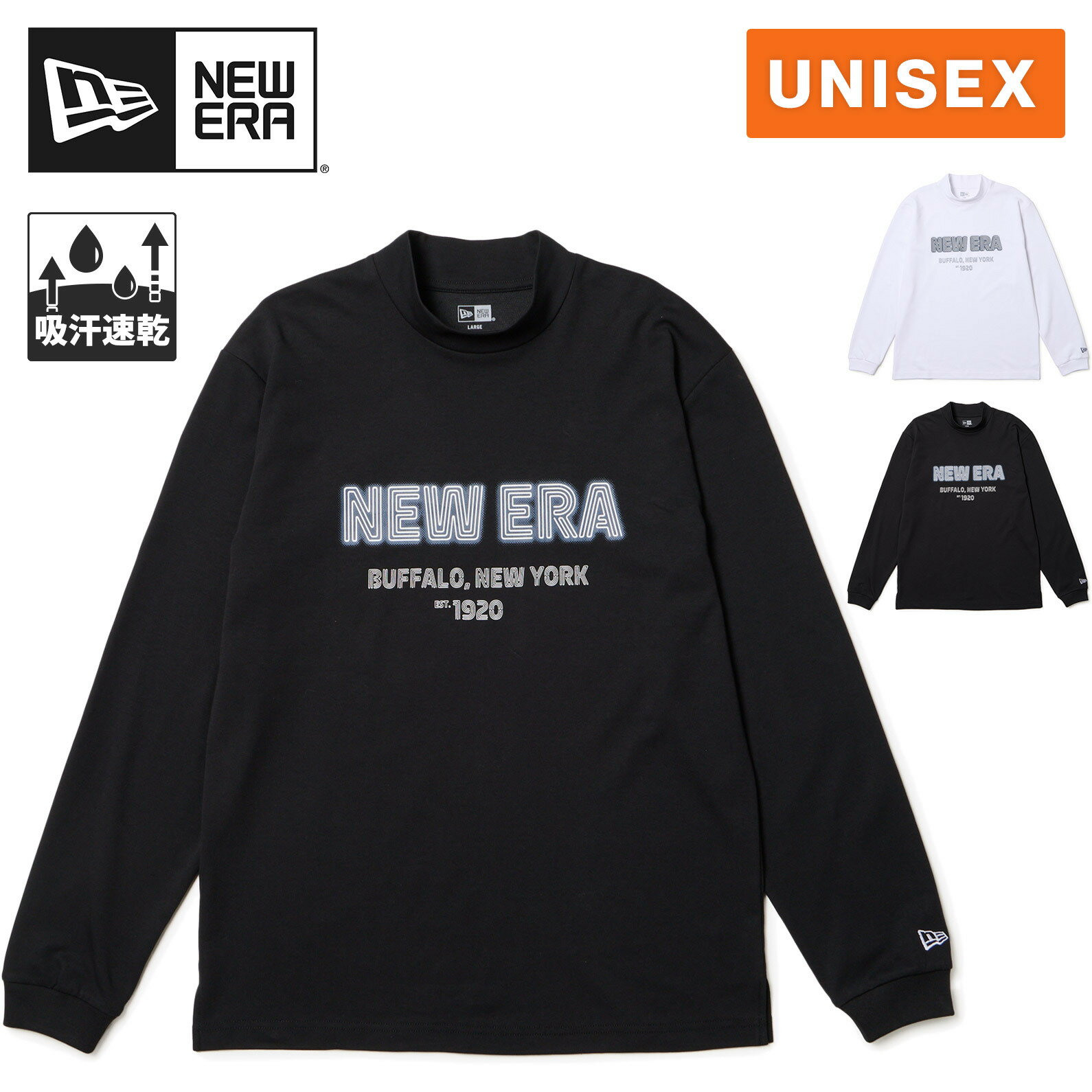 ニューエラゴルフ NEW ERA GOLF メンズ レディース LS ミッドネック PF Tシャツ ネオンロゴ GF LS MID NECK PF TEE NEON LOGO