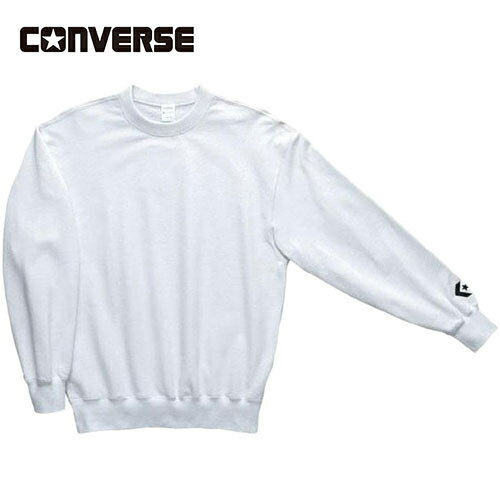 コンバース CONVERSE メンズ レディース バスケットボール トレーニングウェア スウェットシャツ ホワイト CB141201 1100