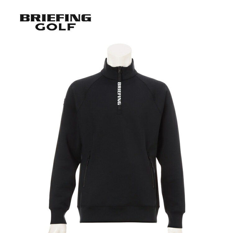 ブリーフィング BRIEFING メンズ ゴルフウェア 長袖シャツ 3Dロゴハーフジップトップ MS 3D LOGO HALFZIP TOP ブラック BRG261M10 010