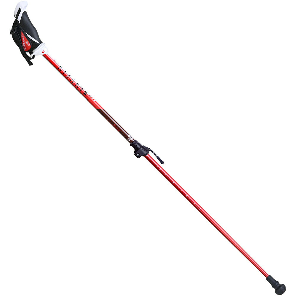 キザキ Kizaki クライミング トレッキングポール ウォーキングポール レッド APBBH206 RED