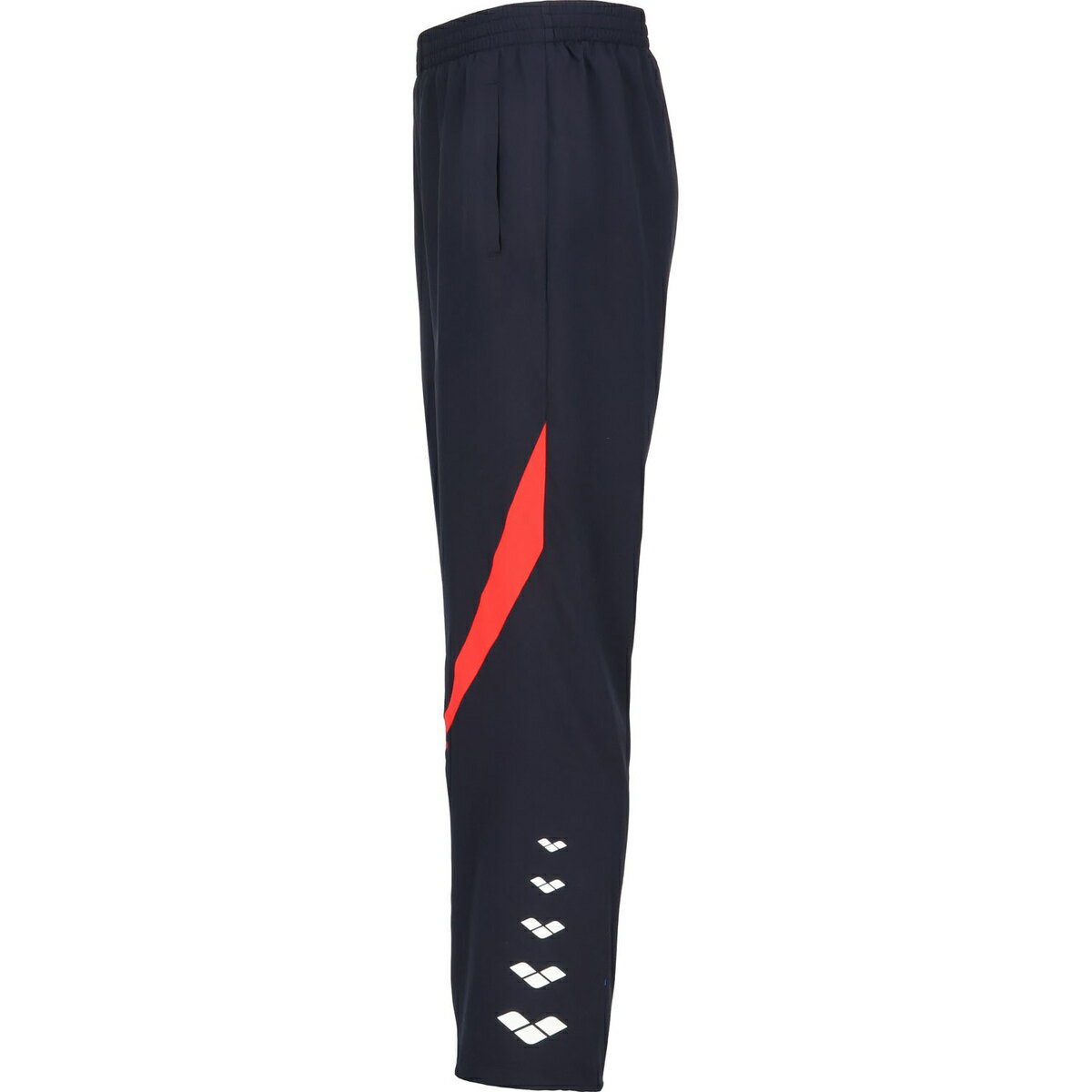 ★26年春夏新商品★ アリーナ arena メンズ レディース トレーニングウェア ロングパンツ レギュラーシルエット ネイビー×レッド ASS4LPU008 NVRD
