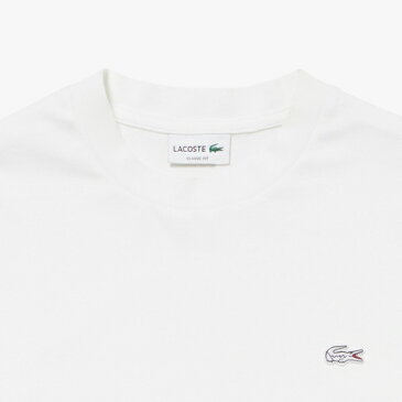 ★23日迄!お得なクーポン配布中★ラコステ LACOSTE メンズ 長袖Tシャツ アウトラインクロックロングスリーブTシャツ ホワイト TH5822L 001