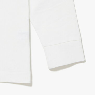 ★23日迄!お得なクーポン配布中★ラコステ LACOSTE メンズ 長袖Tシャツ アウトラインクロックロングスリーブTシャツ ホワイト TH5822L 001