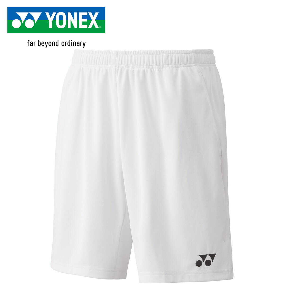 ヨネックス YONEX メンズ バドミントンウェア ゲームパンツ ニットハーフパンツ ホワイト 15189 011