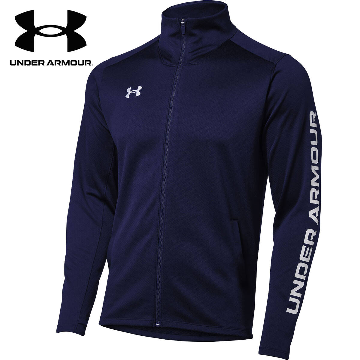 アンダーアーマー UNDER ARMOUR メンズ サッカーウェア ジャケット チーム サッカー ニット フルジップ トップス ミッドナイトネイビー 1384780 410