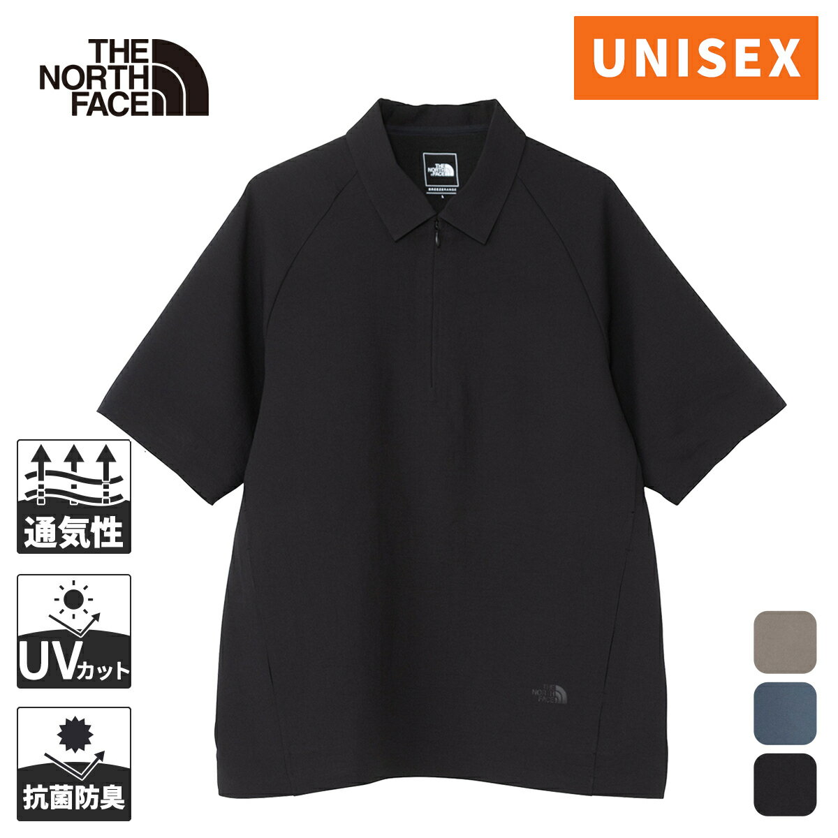 ザ・ノース・フェイス メンズ レディース Tシャツ トランクルショートスリーブジップポロシャツ Tranquil S/S Zip Polo Shirt NT22660 THE NORTH FACE ノースフェイス 母の日