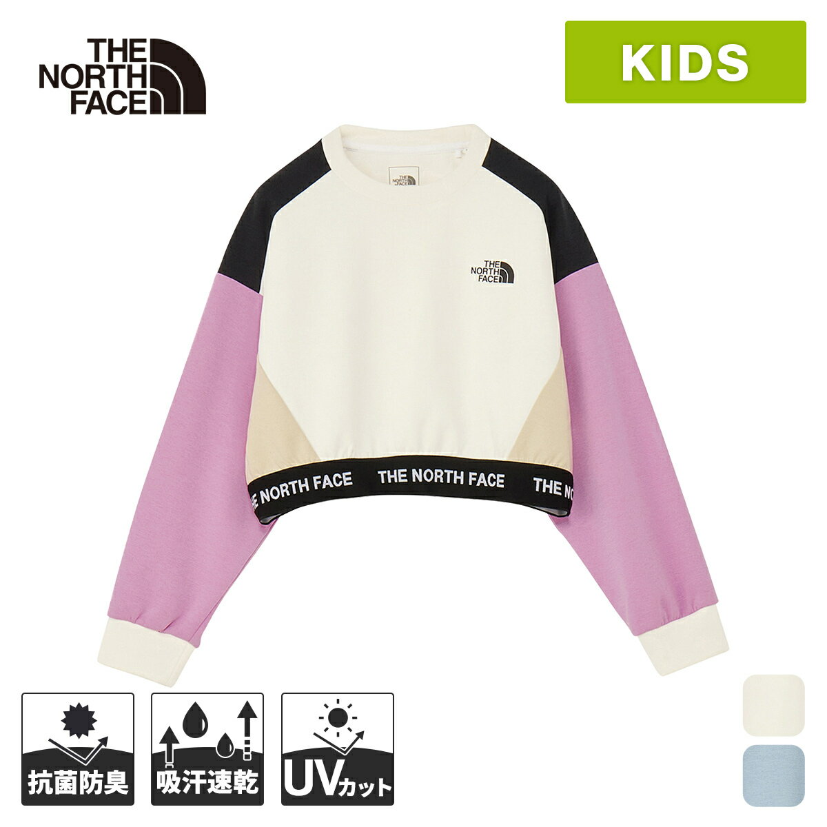 ザ・ノース・フェイス キッズ トレーニングウェア スウェット モーションスムージショートクルー Motion Smoogy Short Crew NTJ12602 THE NORTH FACE ノースフェイス★着後レビューで300円OFFクーポン★