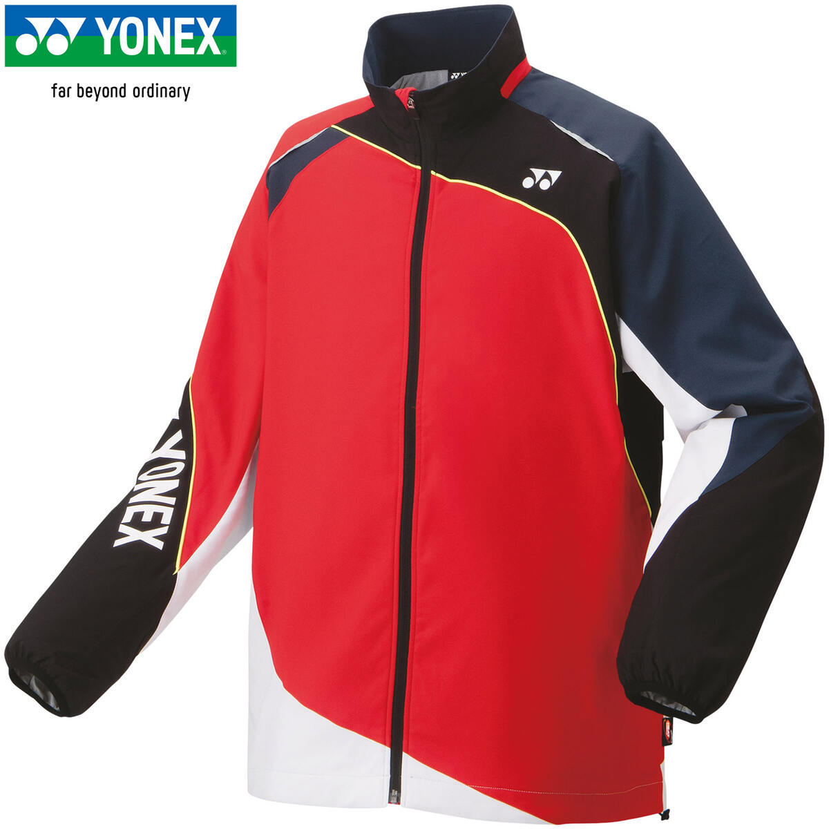 ★セールsale 13％OFF★ ヨネックス YONEX メンズ レディース トレーニングウェア ジャケット ユニ裏地付ウィンドウォーマーシャツ サンセットレッド 70087 496