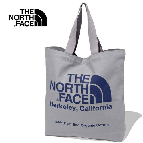 ノースフェイス THE NORTH FACE メンズ レディース トートバッグ オーガニックコットントート Organic Cotton Tote メルドグレー/トワイライトブルー NM82260 MB