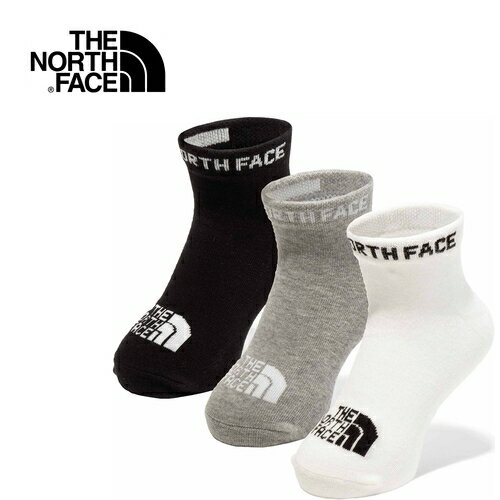 ★18日〜20日最大1500円OFFクーポン配布中★ノースフェイス THE NORTH FACE キッズ 靴下 アンクル 3P Kids Ankle 3P マルチカラーブラック NNJ82210 MK