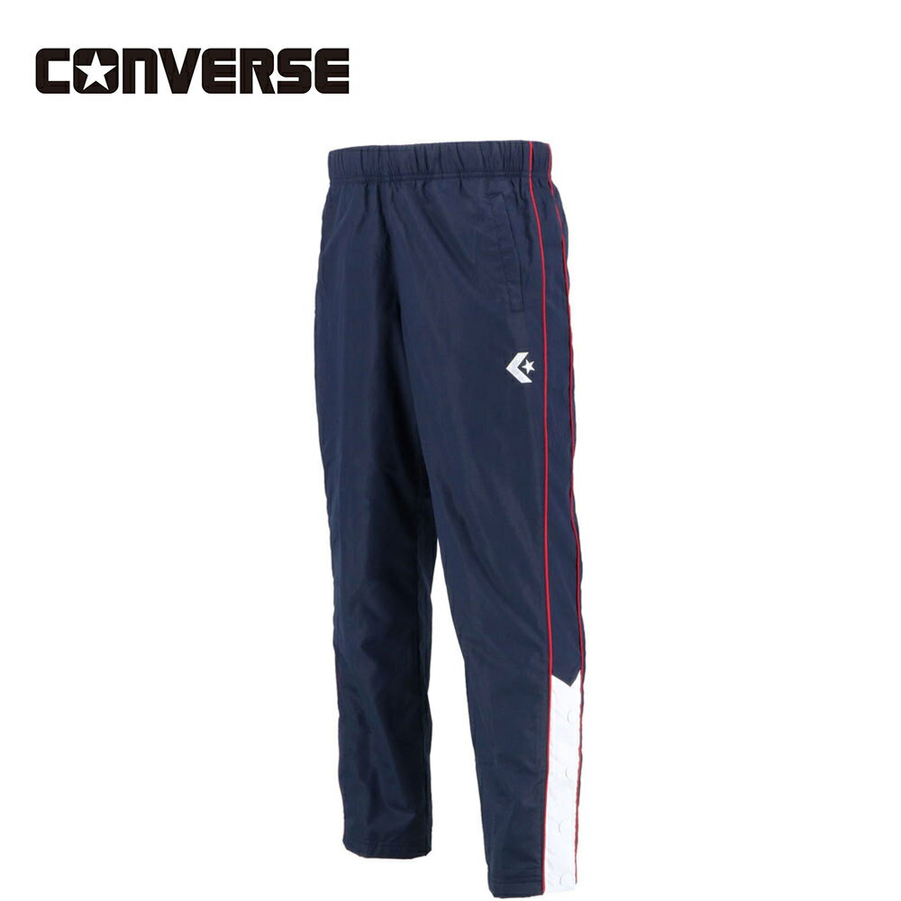 Basketball - ★セールsale 15％OFF★ コンバース CONVERSE キッズ JRウォームアップパンツ スソボタン ネイビー/ホワイト CB482503P 2911
