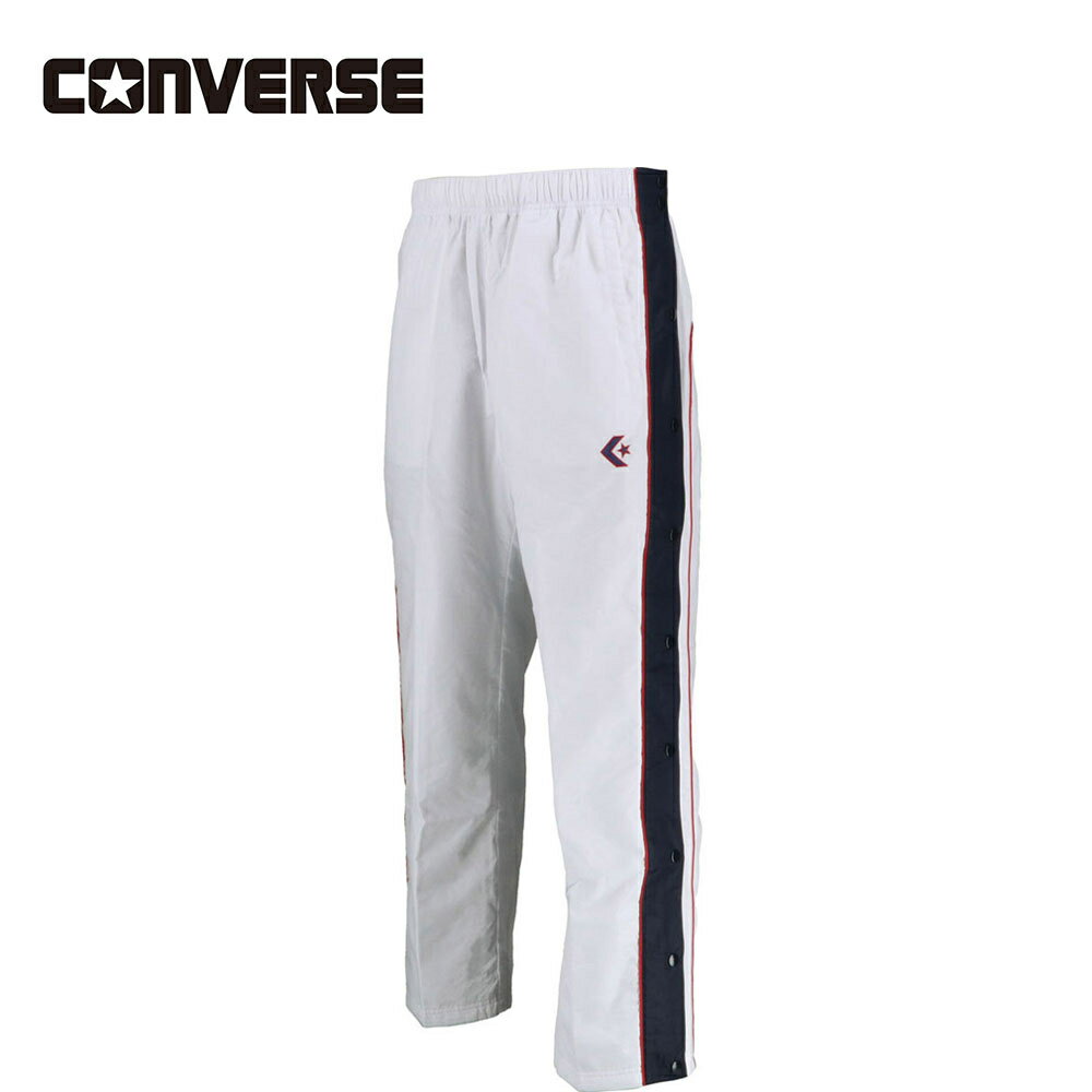 Other - コンバース CONVERSE メンズ レディース ウォームアップパンツ フルオープン ホワイト/ネイビー CB182102P 1129