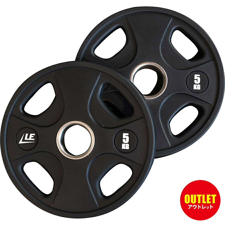 リーディングエッジ LEADING EDGE オリンピックプレート 5kg×2 穴径50mm オールラバー バーベルプレート ブラック LE-OP5*2-T BK