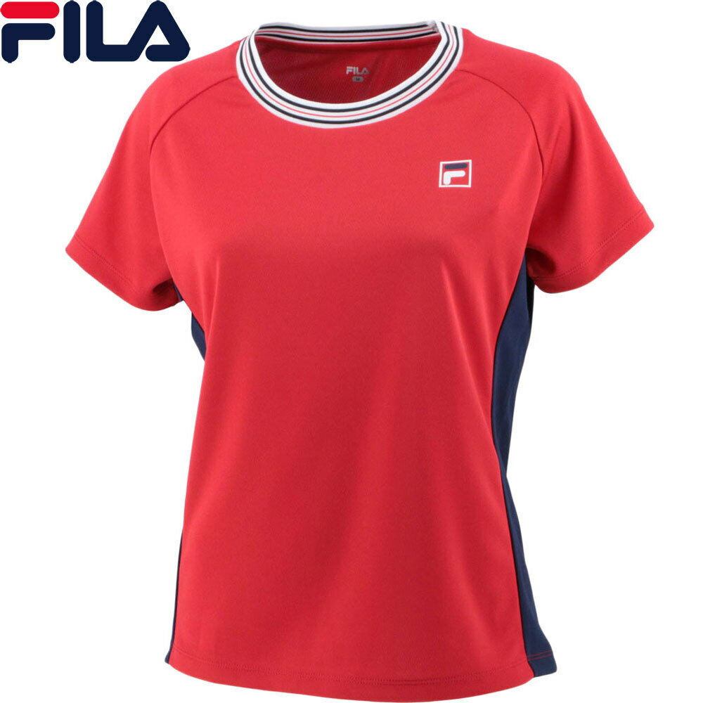 Tennis - フィラ FILA レディース ゲームシャツ フィラレッド VL7507 11