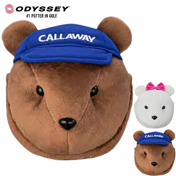 ★セールsale 33〜39％OFF★ オデッセイ ODYSSEY ゴルフ ヘッドカバー ベア マレット パターカバー SS 24 JM Odyssey Bear Mallet Putter Cover SS 24 JM
