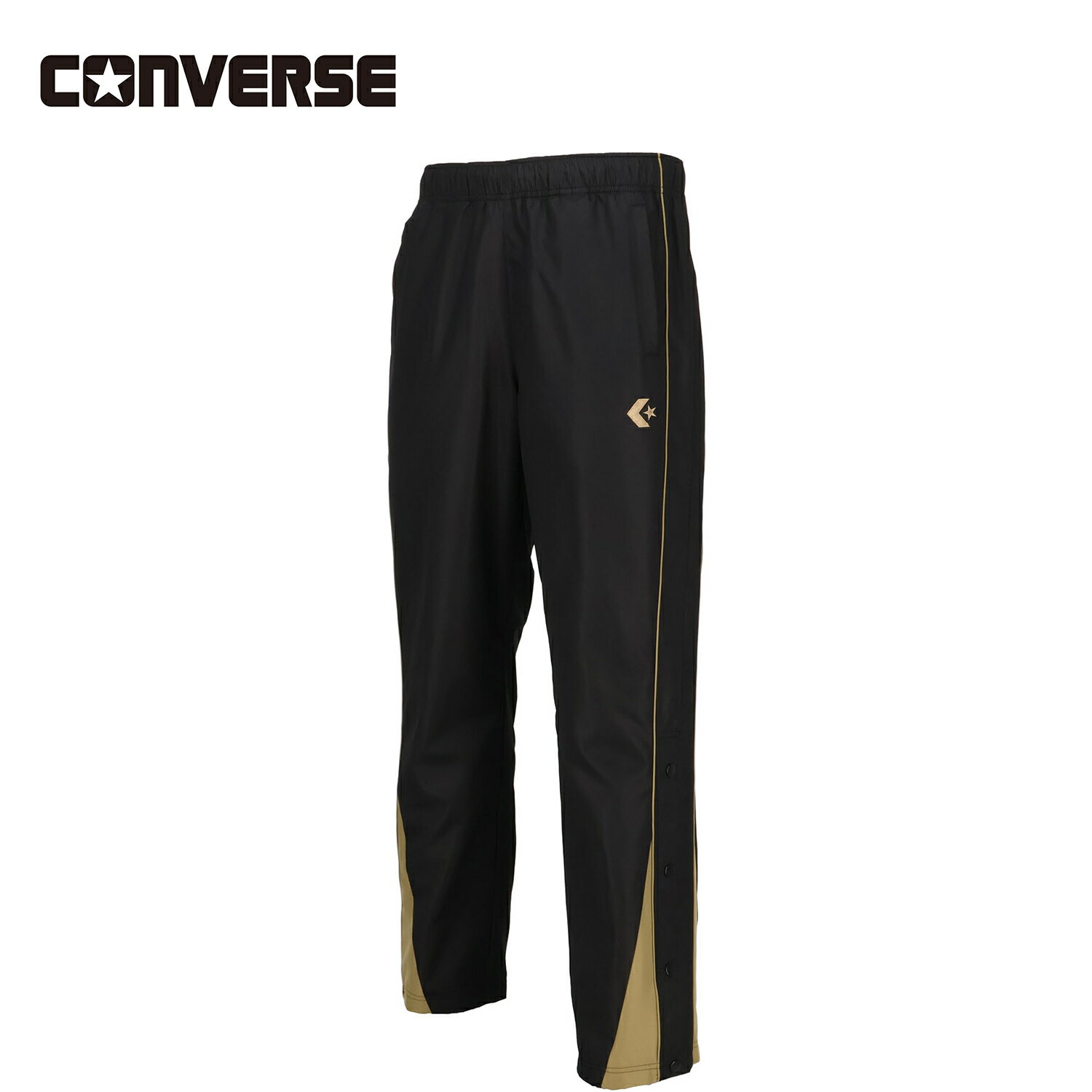 Wear - コンバース CONVERSE メンズ レディース バスケットボール トレーニングウェア ウォームアップパンツ スソボタン ブラック/Vゴールド CB132551P 1983