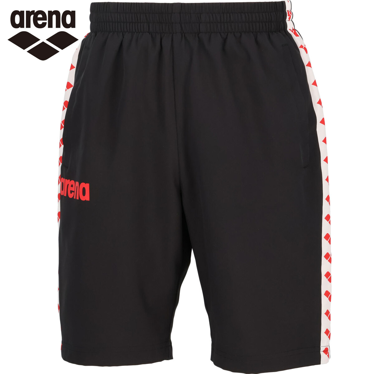 Other - ★26年春夏新商品★ アリーナ arena メンズ レディース トレーニングウェア ハーフパンツ フィットシルエット ブラック×レッド ASS4HPU005 BKRD