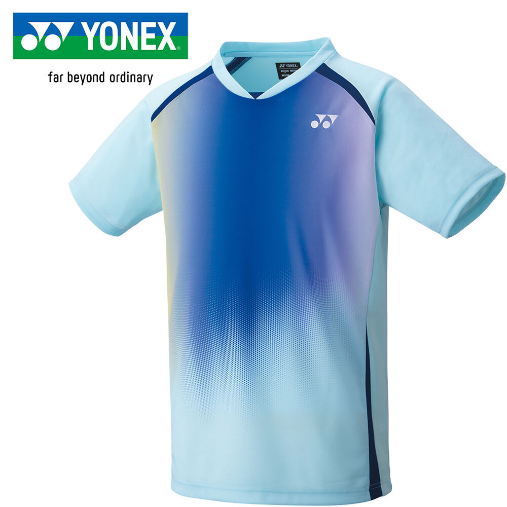 Tennis - ヨネックス YONEX メンズ レディース ユニゲームシャツ（フィットスタイル） アクアブルー 10599 111