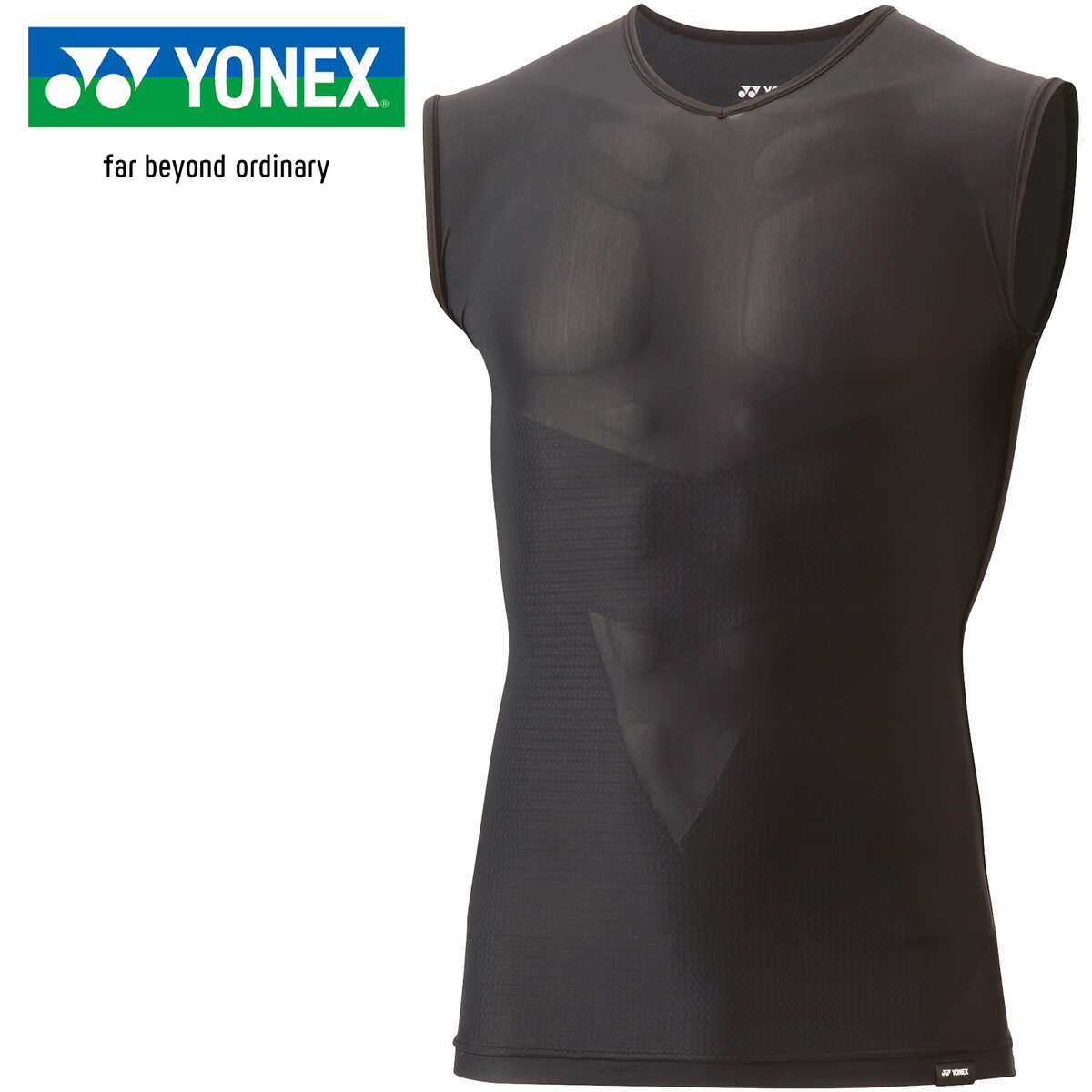 ヨネックス YONEX メンズ レディース バドミントン アンダーウェア ユニノースリーブシャツ ブラック STBA1021 007