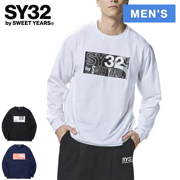 スウィートイヤーズ SY32 メンズ Tシャツ SY ロゴ ミックス ボックス ロングスリーブティー 14531