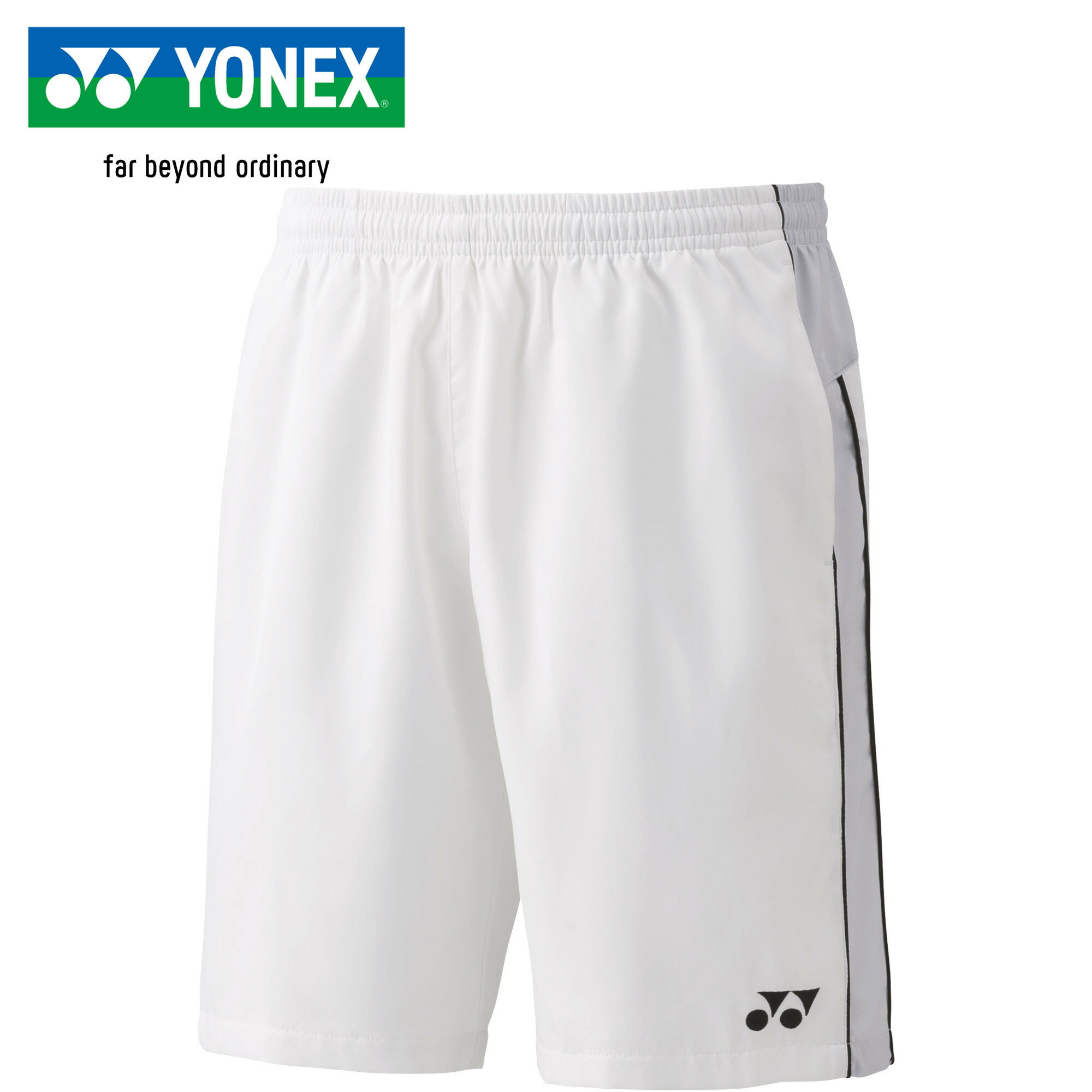 Rakuten - ヨネックス YONEX メンズ レディース バドミントンウェア ゲームパンツ ユニ ハーフパンツ ホワイト 15187 011