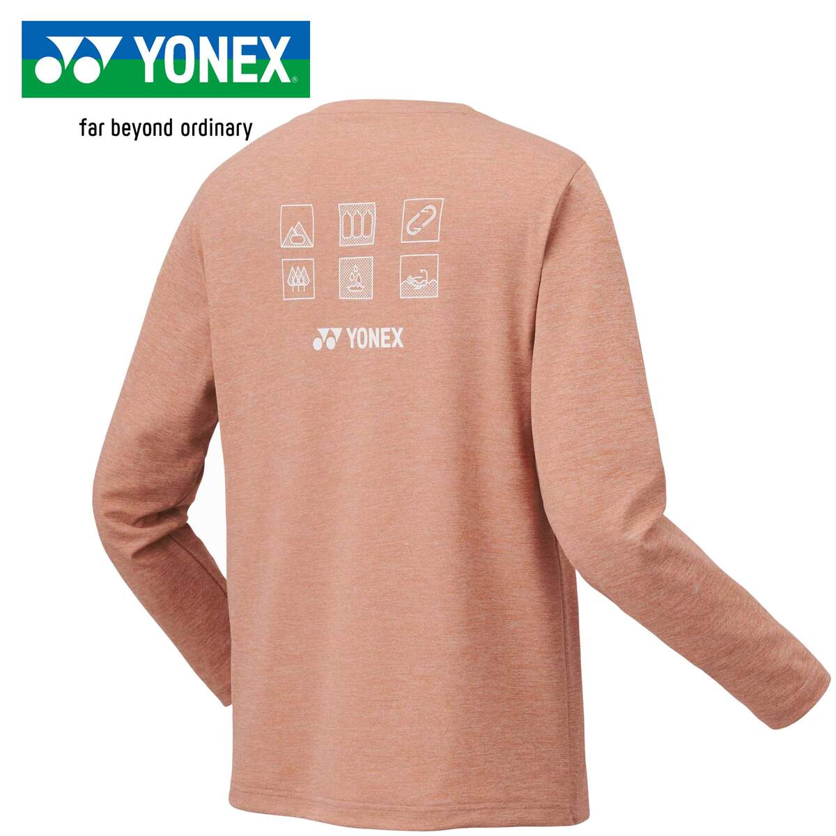 Badminton - ヨネックス YONEX メンズ レディース ロングスリーブTシャツ ライトブラウン 16720 142