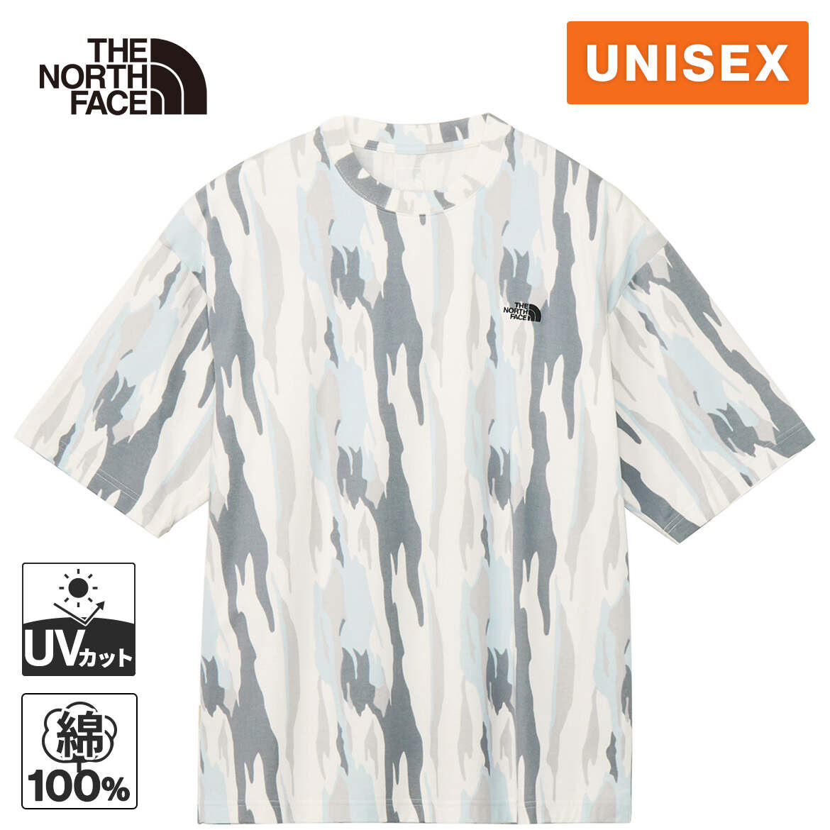 ★セールsale 29〜30％OFF★ ザ・ノース・フェイス メンズ レディース 半袖Tシャツ ショートスリーブオールオーバープリントティー SS ALLOVER PRINT T ホワイト NT32531 W THE NORTH FACE ノースフェイス 母の日