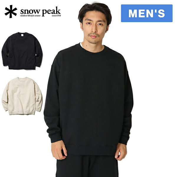 最大2,000円OFFクーポン 4/25〜5/6 スノーピーク snowpeak メンズ トレーナー リサイクルコットン プルオーバー Recycled Cotton Pullover SW-25SU403 NB0425