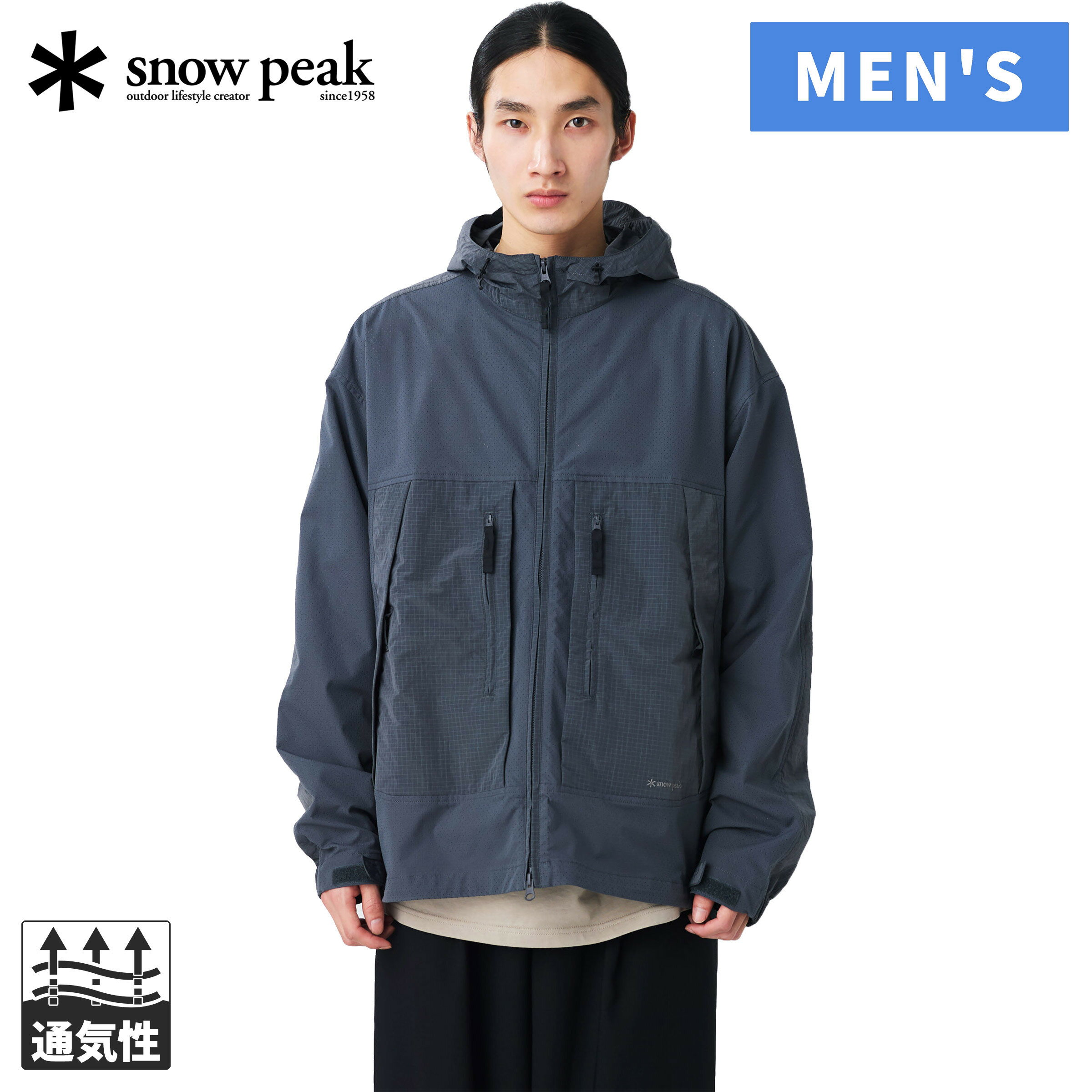 Jacket - スノーピーク snowpeak メンズ インセクトシールドジャケット Insect Shield Jacket チャコール JK-26SU013