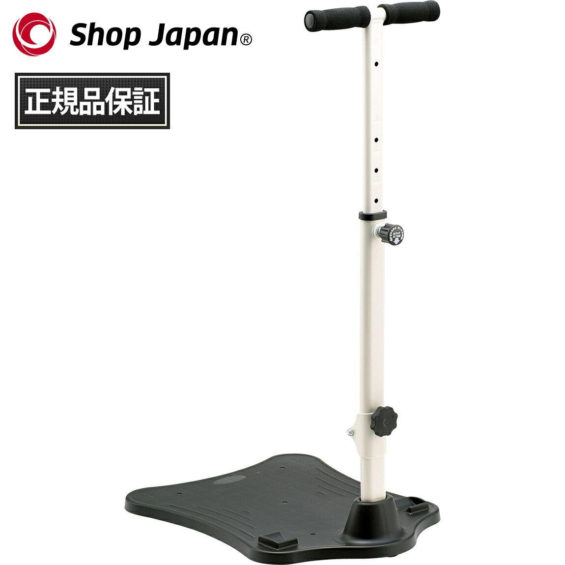 ・お客様のお声に寄り添ったナイスデイ専用ハンドル。　ナイスデイのサイズにぴったりだから乗せるだけでOKナイスデイの乗り降りの補助や、運動時のバランス維持に便利なハンドルです。・折りたためるので使わないときはコンパクトに収納が可能。・4段階に高さ調整ができるので、家族みんなで使用できます。※高さ調整ノブはノブを外さなくても簡単に調整できます。※高さの目安も記載してあります。【使用方法】プレートの上に本体を置きます。→ハンドルの高さ調整を行います（ご自身のおなかあたりにハンドルが来る高さが目安です）。→運動時やナイスデイの乗り降りの際のサポートとして使用してください。詳しくは取扱い説明書をご確認ください。※ナイスデイ専用商品（他の製品との組合せや、ハンドル単独での使用は不可）。※画面上と実物では多少色具合が異なって見える場合もございます。ご了承ください。セット内容ハンドル本体×1、取扱説明書×1本体サイズ約57×48×29cm※ポール折りたたみ時本体重量約4.7kg材質スチール、ポリプロピレン 他仕様ハンドルの高さ調整：4段階ハンドル支柱の折りたたみ可能保証書/保証期間なし原産国中国管理code：79739573返品・交換 [不可]自社出荷