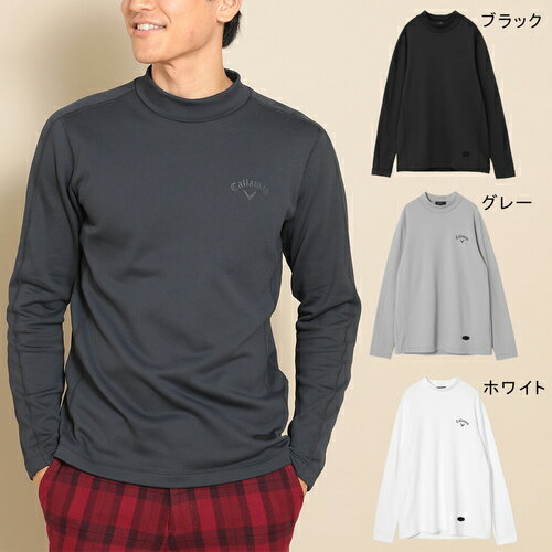 キャロウェイアパレル Callaway Apparel メンズ ダブルニット モックネック 長袖シャツ C22233106