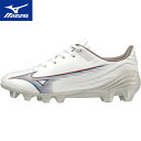 ★セールsale 37〜49%OFF★ ミズノ MIZUNO キッズ サッカー スパイク ミズノアルファ SELECT Jr ホワイト×レッド×ブルー P1GB...