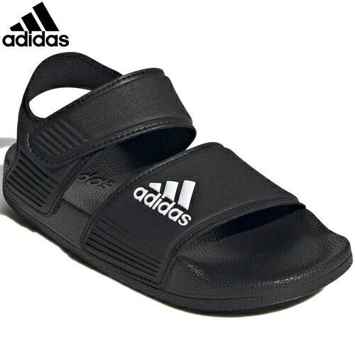 アディダス adidas キッズ アディレッタ サンダル ADILETTE SANDALS コアブラック/ホワイト LWS09 GW0344