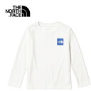 ザ・ノース・フェイス ノースフェイス キッズ Tシャツ ロングスリーブスモールスクエアロゴティー L/S Small Square Logo Tee ホワイト NTJ32357 W