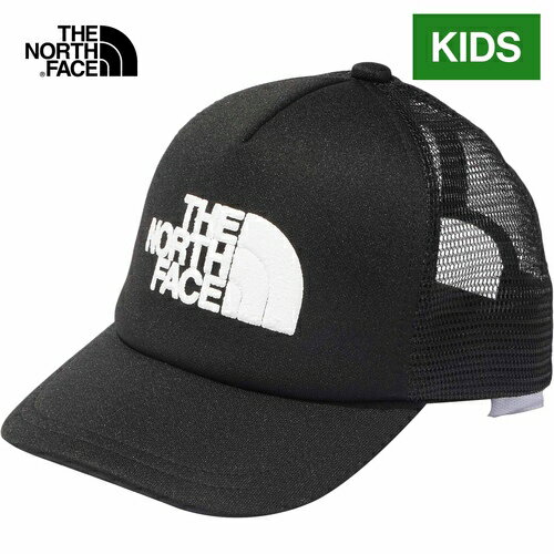 楽天YOCABITO　楽天市場店ザ・ノース・フェイス ノースフェイス キッズ 帽子 ロゴメッシュキャップ Kids’ Logo Mesh Cap ブラック NNJ02303 K 男の子 女の子 ブランド アウトドア レジャー カジュアル シンプル キャンプ ロゴ 運動 人気 サイズ調節 サイズ調整